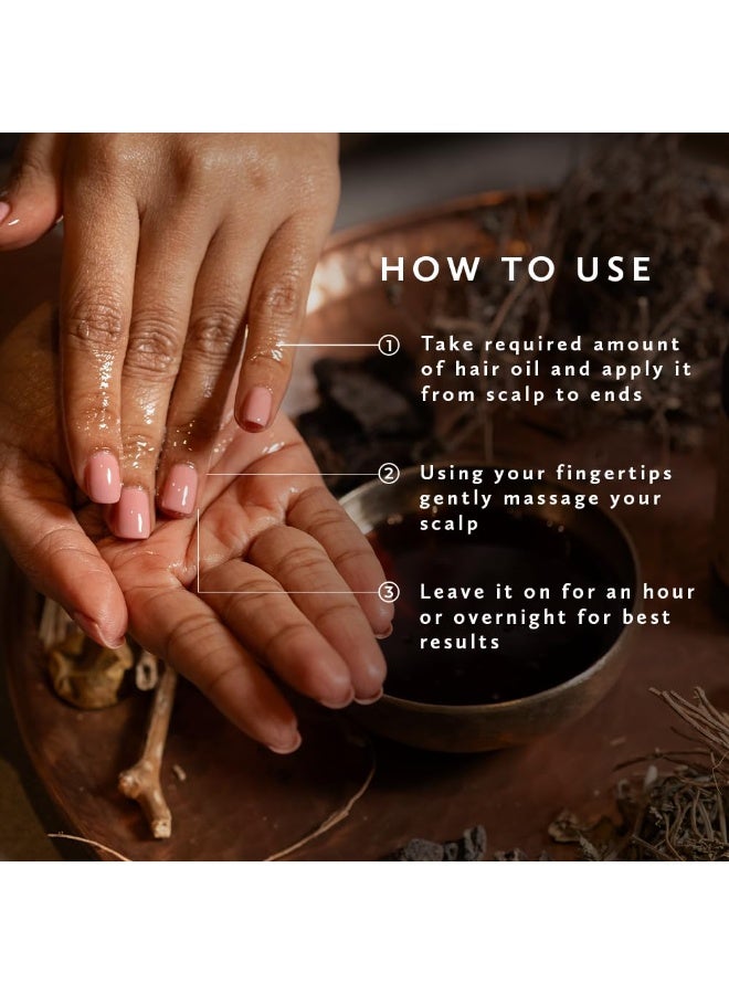 Old School Rituals 63-Herb Hair Oil Elixir | With Coconut, Bhringraj, Hibiscus, Amla & Vetiver | Strengthens Roots, Reduces Hair Fall, Promotes Growth | Natural & Clean Beauty Formula – 100ml - Image 3